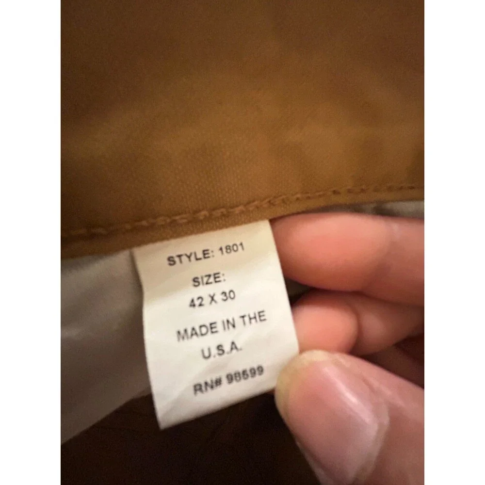 NWT Schaefer Outfitter Fenceline Canvas RanchHand Jeans 42x30 Brown Durable USA